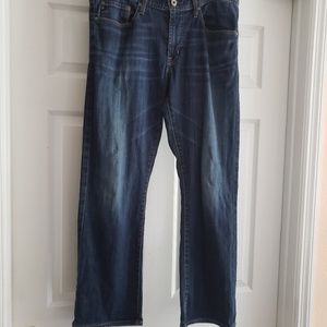 AG Adriano Goldschmied Men's Straight Jeans - Dark Blue Wash